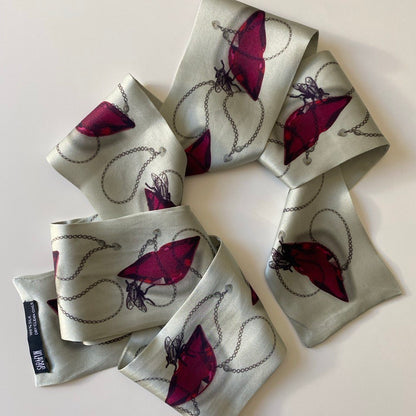 Lips Twilly Silk Scarf