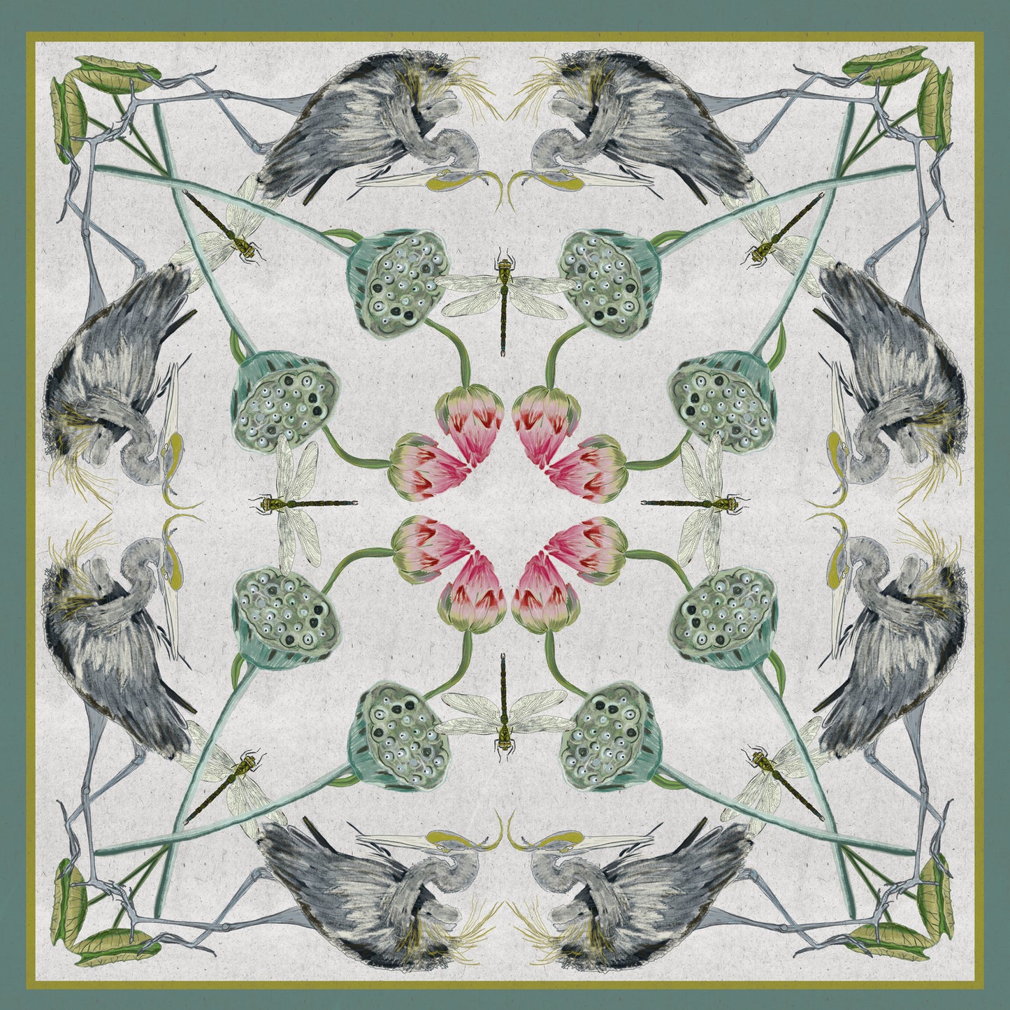 Herons Silk Scarf