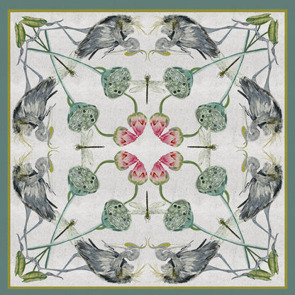 Herons Silk Scarf