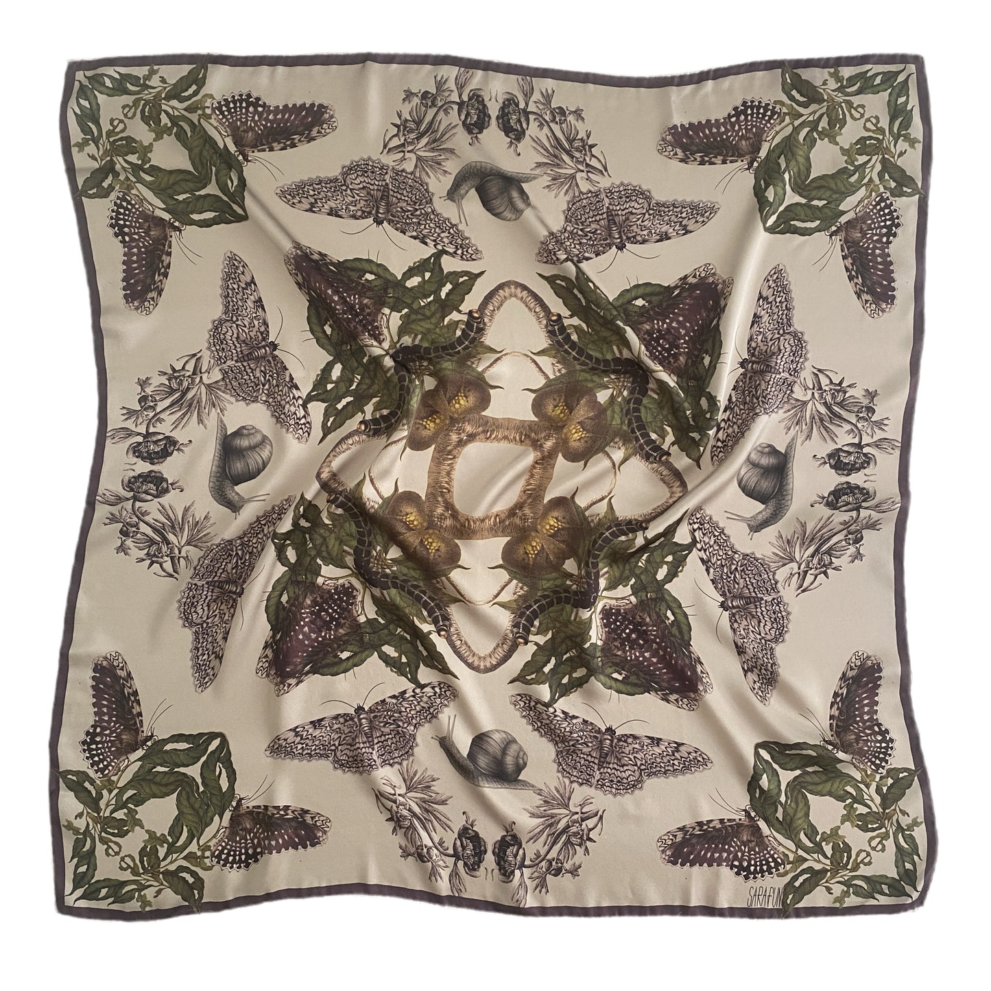 Snail's Paradise Silk Scarf